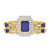 Photo of Garland 1 1/7 CT. T.W. Sapphire and Diamond Matching Bridal Ring Set 14K Yellow Gold [BR879Y-C000]