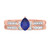 Photo of Hana 5/8 Carat T.W. Sapphire and Diamond Matching Bridal Ring Set 10K Rose Gold [BR880R-C000]