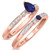 Photo of Hana 5/8 CT. T.W. Sapphire and Diamond Matching Bridal Ring Set 14K Rose Gold [BR880R-C000]