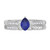 Photo of Hana 5/8 Carat T.W. Sapphire and Diamond Matching Bridal Ring Set 10K White Gold [BR880W-C000]