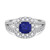 Photo of Evanthe 1 3/4 Carat T.W. Sapphire and Diamond Matching Bridal Ring Set 14K White Gold [BR891W-C000]