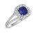 Photo of Evanthe 1 3/4 Carat T.W. Sapphire and Diamond Matching Bridal Ring Set 14K White Gold [BT891WE-C000]