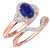 Photo of Holly 1 3/4 CT. T.W. Sapphire and Diamond Matching Bridal Ring Set 14K Rose Gold [BR892R-C000]