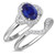 Photo of Holly 1 3/4 Carat T.W. Sapphire and Diamond Matching Bridal Ring Set 10K White Gold [BR892W-C000]
