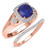Photo of Erica 1 7/8 CT. T.W. Sapphire and Diamond Matching Bridal Ring Set 14K Rose Gold [BR893R-C000]