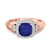 Photo of Erica 1 7/8 CT. T.W. Sapphire and Diamond Matching Bridal Ring Set 14K Rose Gold [BT893RE-C000]