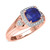 Photo of Erica 1 7/8 CT. T.W. Sapphire and Diamond Matching Bridal Ring Set 14K Rose Gold [BT893RE-C000]