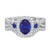Photo of Lone 2 Carat T.W. Sapphire and Diamond Matching Bridal Ring Set 10K White Gold [BR894W-C000]