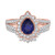 Photo of Canna 1 7/8 CT. T.W. Sapphire and Diamond Matching Bridal Ring Set 14K Rose Gold [BR895R-C000]