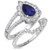 Photo of Canna 1 7/8 CT. T.W. Sapphire and Diamond Matching Bridal Ring Set 10K White Gold [BR895W-C000]