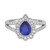 Photo of Canna 1 7/8 CT. T.W. Sapphire and Diamond Matching Bridal Ring Set 10K White Gold [BT895WE-C000]