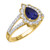 Photo of Canna 1 7/8 Carat T.W. Sapphire and Diamond Matching Bridal Ring Set 10K Yellow Gold [BT895YE-C000]