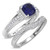 Photo of Bryony 1 1/3 Carat T.W. Sapphire and Diamond Matching Bridal Ring Set 10K White Gold [BR897W-C000]