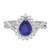 Photo of Liana 1 2/3 CT. T.W. Sapphire and Diamond Matching Bridal Ring Set 14K White Gold [BT898WE-C000]