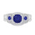 Photo of Kalina 1 1/2 Carat T.W. Sapphire and Diamond Matching Bridal Ring Set 10K White Gold [BR899W-C000]