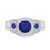 Photo of Kalina 1 1/2 CT. T.W. Sapphire and Diamond Matching Bridal Ring Set 14K White Gold [BR899W-C000]