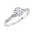 Photo of Jocelyn 1 ct tw. Round Solitaire Diamond Bridal Ring Set 14K White Gold [BT909WE-R023]