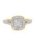 Photo of Emer 7/8 ct tw. Cushion Diamond Bridal Ring Set 14K Yellow Gold [BT916YE-C000]