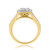 Photo of Emer 7/8 ct tw. Cushion Diamond Bridal Ring Set 14K Yellow Gold [BT916YE-C000]