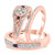 Photo of Lyra 3/4 ct tw. Fancy Diamond Matching Trio Ring Set 10K Rose Gold [BT863R-C000]