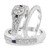 Photo of Lyra 3/4 ct tw. Fancy Diamond Matching Trio Ring Set 10K White Gold [BT863W-C000]