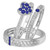 Photo of Manuka 3/8 CT. T.W. Sapphire and Diamond Trio Matching Wedding Ring Set 10K White Gold [BT867W-C000]