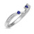 Photo of Clema 1 1/2 CT. T.W. Sapphire and Diamond Trio Matching Wedding Ring Set 10K White Gold [BT868WL]