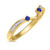 Photo of Clema 1 1/2 Carat T.W. Sapphire and Diamond Trio Matching Wedding Ring Set 10K Yellow Gold [BT868YL]