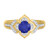 Photo of Clema 1 1/2 CT. T.W. Sapphire and Diamond Trio Matching Wedding Ring Set 14K Yellow Gold [BT868YE-C000]