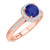 Photo of Delphine 1 1/2 Carat T.W. Sapphire and Diamond Trio Matching Wedding Ring Set 10K Rose Gold [BT871RE-C000]