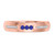 Photo of Diantha 1 1/5 CT. T.W. Sapphire and Diamond Trio Matching Wedding Ring Set 10K Rose Gold [BT873RM]