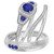 Photo of Diantha 1 1/5 Carat T.W. Blue Sapphire and Diamond Trio Matching Wedding Ring Set 10K White Gold [BT873W-C000]