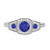 Photo of Diantha 1 1/5 Carat T.W. Sapphire and Diamond Trio Matching Wedding Ring Set 14K White Gold [BT873WE-C000]