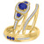 Photo of Diantha 1 1/5 CT. T.W. Sapphire and Diamond Trio Matching Wedding Ring Set 14K Yellow Gold [BT873Y-C000]