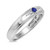 Photo of Abilia 1 CT. T.W. Sapphire and Diamond Trio Matching Wedding Ring Set 10K White Gold [BT877WM]