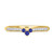 Photo of Abilia 1 CT. T.W. Sapphire and Diamond Trio Matching Wedding Ring Set 10K Yellow Gold [BT877YL]