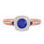 Photo of Mawar 1 1/6 Carat T.W. Sapphire and Diamond Trio Matching Wedding Ring Set 10K Rose Gold [BT878RE-C000]