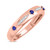 Photo of Mawar 1 1/6 Carat T.W. Sapphire and Diamond Trio Matching Wedding Ring Set 10K Rose Gold [BT878RM]