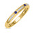 Photo of Mawar 1 1/6 CT. T.W. Sapphire and Diamond Trio Matching Wedding Ring Set 10K Yellow Gold [BT878YL]