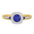 Photo of Mawar 1 1/6 CT. T.W. Sapphire and Diamond Trio Matching Wedding Ring Set 14K Yellow Gold [BT878YE-C000]