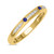 Photo of Mawar 1 1/6 CT. T.W. Sapphire and Diamond Trio Matching Wedding Ring Set 14K Yellow Gold [BT878YL]