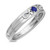 Photo of Garland 1 1/3 CT. T.W. Sapphire and Diamond Trio Matching Wedding Ring Set 10K White Gold [BT879WM]