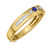 Photo of Hana 3/4 CT. T.W. Sapphire and Diamond Trio Matching Wedding Ring Set 10K Yellow Gold [BT880YM]