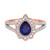 Photo of Canna 2 1/5 Carat T.W. Sapphire and Diamond Trio Matching Wedding Ring Set 14K Rose Gold [BT895RE-C000]