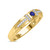 Photo of Bryony 1 1/2 Carat T.W. Sapphire and Diamond Trio Matching Wedding Ring Set 14K Yellow Gold [BT897YM]