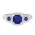 Photo of Kalina 1 2/3 CT. T.W. Sapphire and Diamond Trio Matching Wedding Ring Set 10K White Gold [BT899WE-C000]