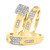 Photo of Micah 1/2 ct tw. Princess Diamond Matching Trio Ring Set 14K Yellow Gold [BT914Y-C000]