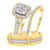 Photo of Emer 1 1/5 ct tw. Cushion Diamond Matching Trio Ring Set 14K Yellow Gold [BT916Y-C000]