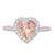 Photo of Amber 2 1/2 ct tw. Heart Morganite Bridal Ring Set 14K Rose Gold [BT260RE-C000]