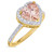 Photo of Amber 2 1/2 ct tw. Heart Morganite Bridal Ring Set 10K Yellow Gold [BT260YE-C000]